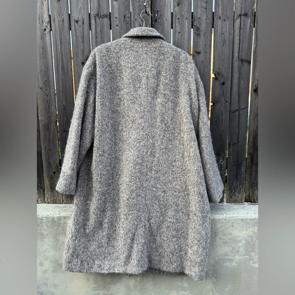 J. Crew Neutral Taupe Textured Double-Breasted Pea Coat - Picture 8 of 9